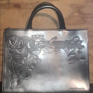 Jean-Paul GAULTIER New Rose Leather Bag Black